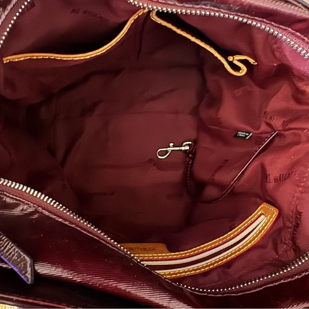MZ Wallace Bag Crossbody Tote Patent Leather Merlot - Picture 14 of 14